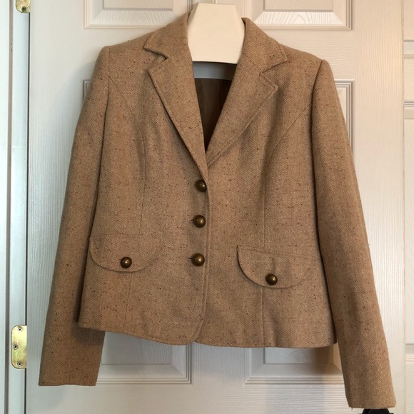 Merona Jackets & Blazers - Size L Merona Light Tan and Pink Jacket